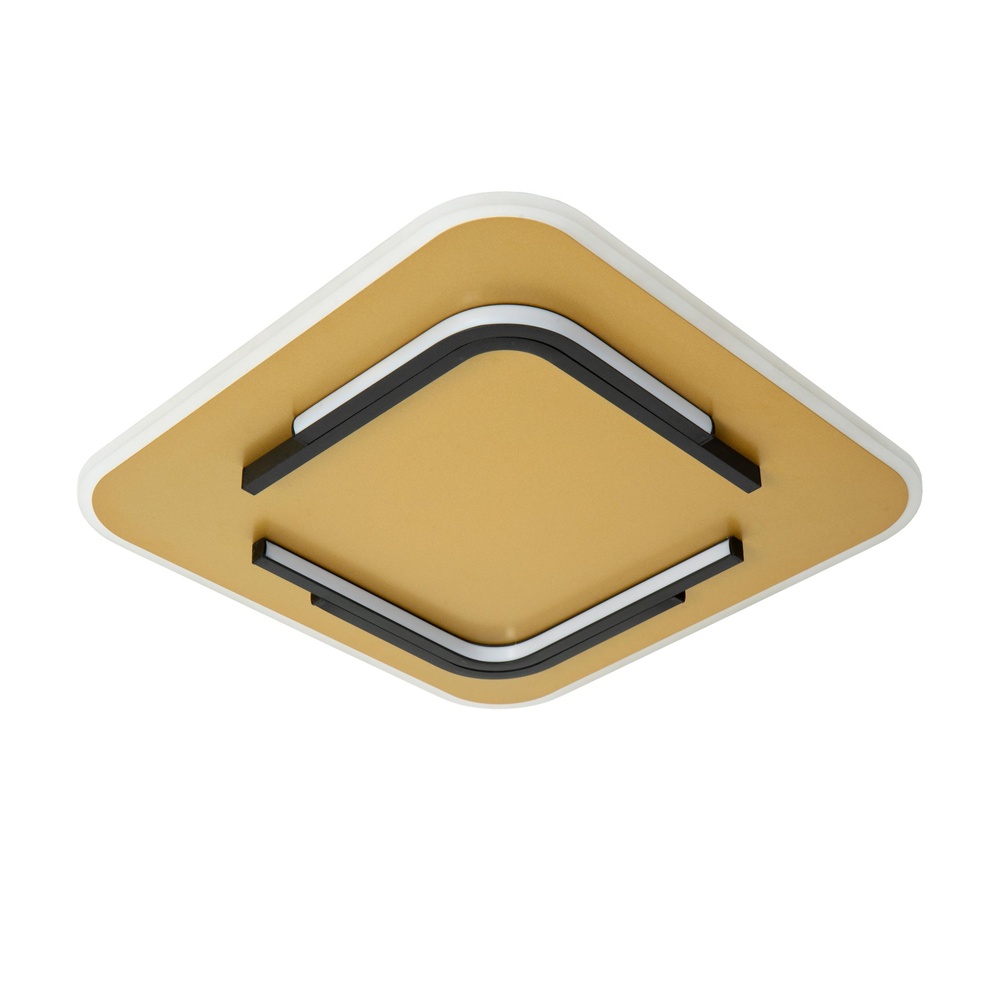 Lucide Design plafonniereAndreas 40 x 40cm - 30W zwart met goud - 44114/30/02
